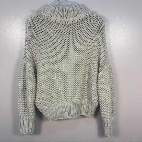 Free People My Only Sunrise Chunky Open Cable Knit Oversized Slouchy Sweater - Picture 15 of 16